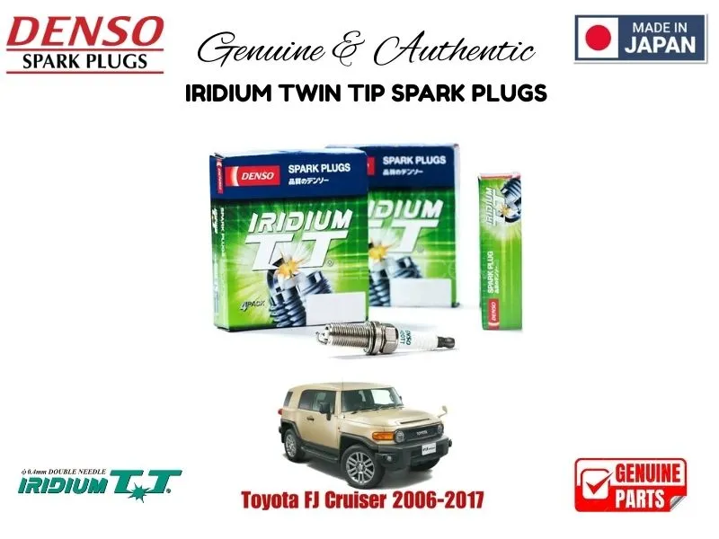 Toyota FJ Cruiser 2006-2017 DENSO IRIDIUM TWIN TIP SPARK PLUGS 4 Pieces - MADE IN JAPAN