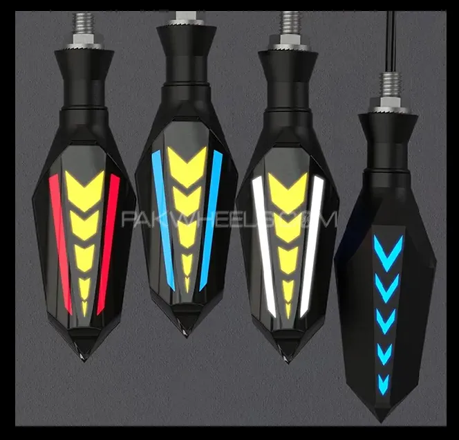 2Pc Stylish Indicator Lights Universal For All Bikes Image-1