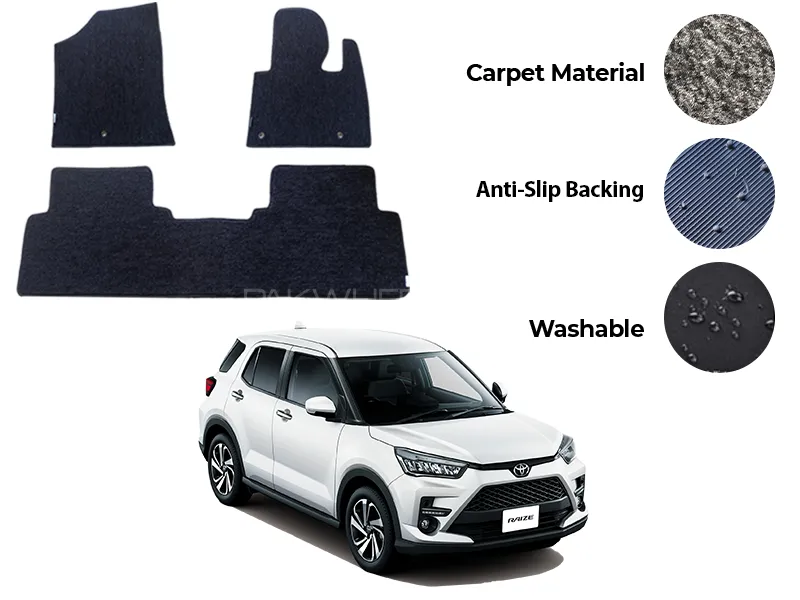 Toyota Raize Genuine Fitting Carpet Floor Mat 3PCS - Model 2019-2025 Image-1