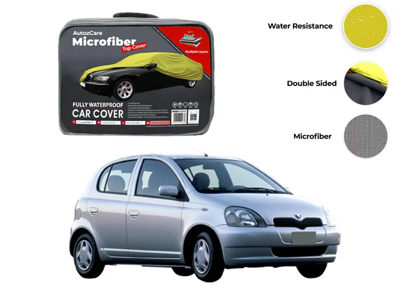 Toyota Vitz Microfiber Car Top Cover- Model 1998-2004 Image-1