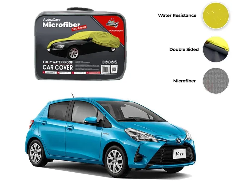 Toyota Vitz Microfiber Car Top Cover Model 2012-2020 Image-1