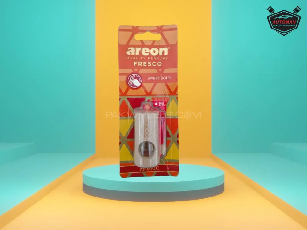 Areon Sweet Gold Hanging Car Air Freshener – Long-Lasting Fragrance Card Image-1