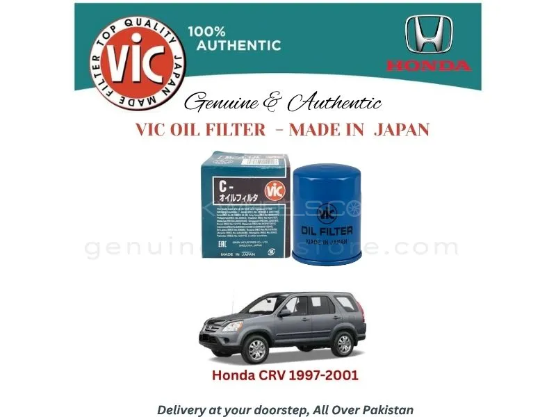 Honda CR-V 1997-2001 VIC OIL FILTER - MADE IN JAPAN Image-1