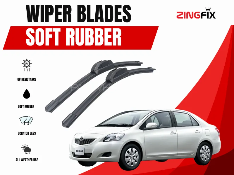 Zingfix Soft Rubber Wiper Blade for Toyota Belta (2006-2012) Image-1