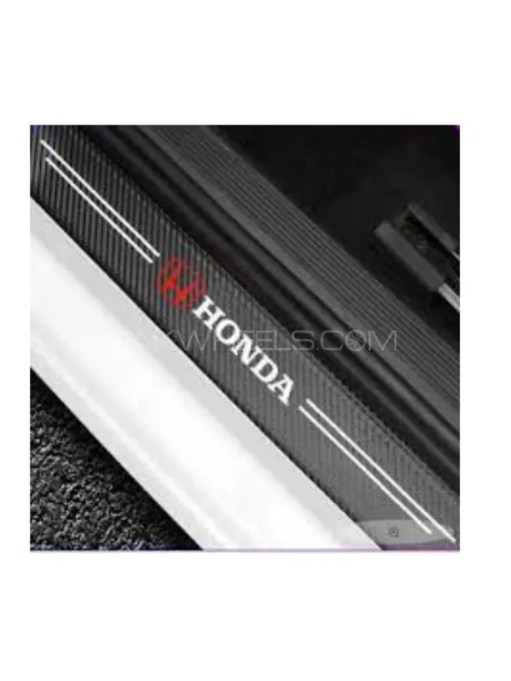 4 (PC) Honda Car Waterproof Carbon Door Sill Protector MADE IN CHINA Image-1