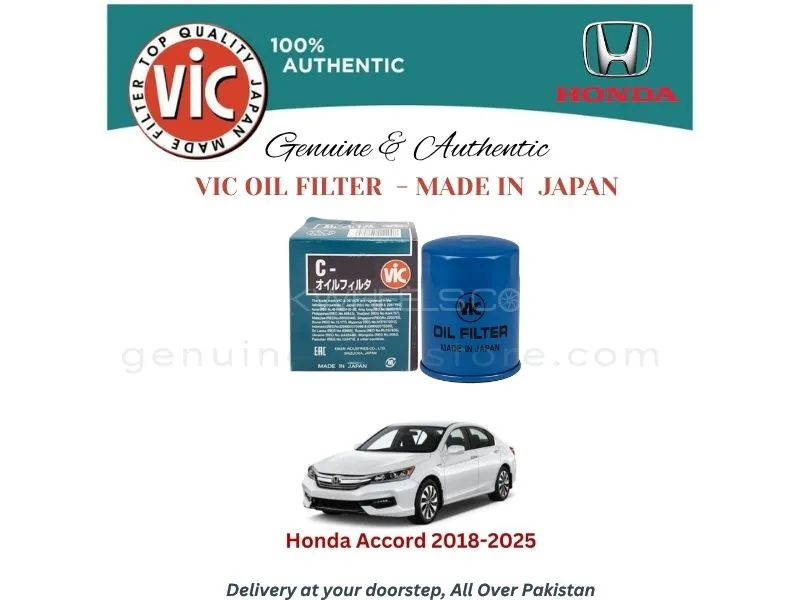 Honda Accord 2018-2025 VIC OIL FILTER - MADE IN JAPAN Image-1