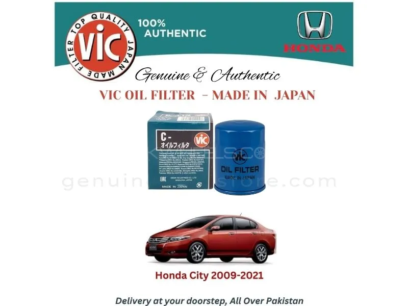 Honda City 2009-2021 VIC OIL FILTER - MADE IN JAPAN Image-1