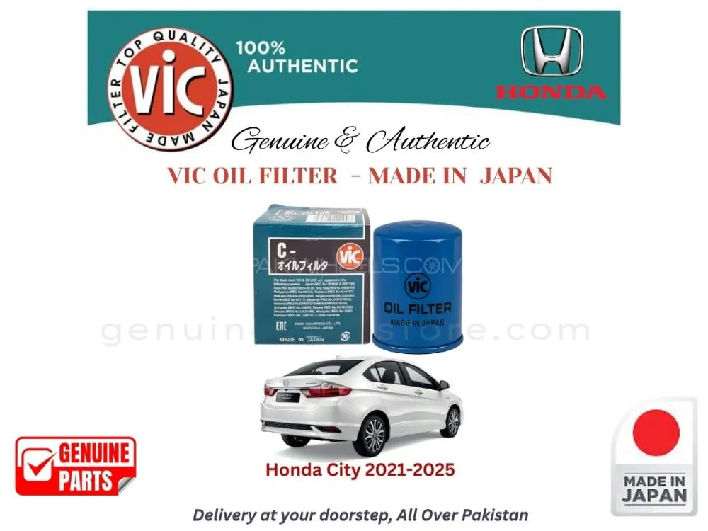 Honda City 2021-2025 VIC OIL FILTER - MADE IN JAPAN Image-1