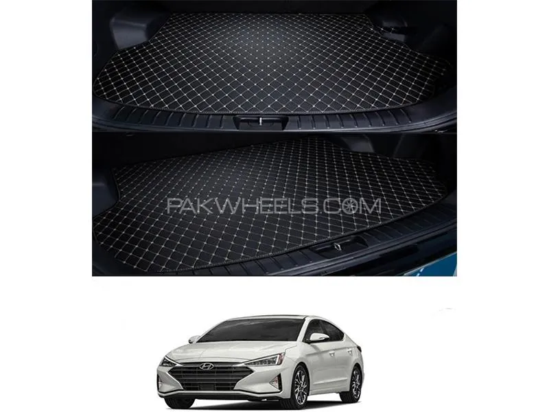 Hyundai Elantra 2021-2022 7D Trunk Mat - Black Image-1
