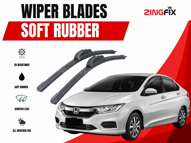 Zingfix Soft Rubber Wiper Blade for Honda City (2022-2025) Image-1