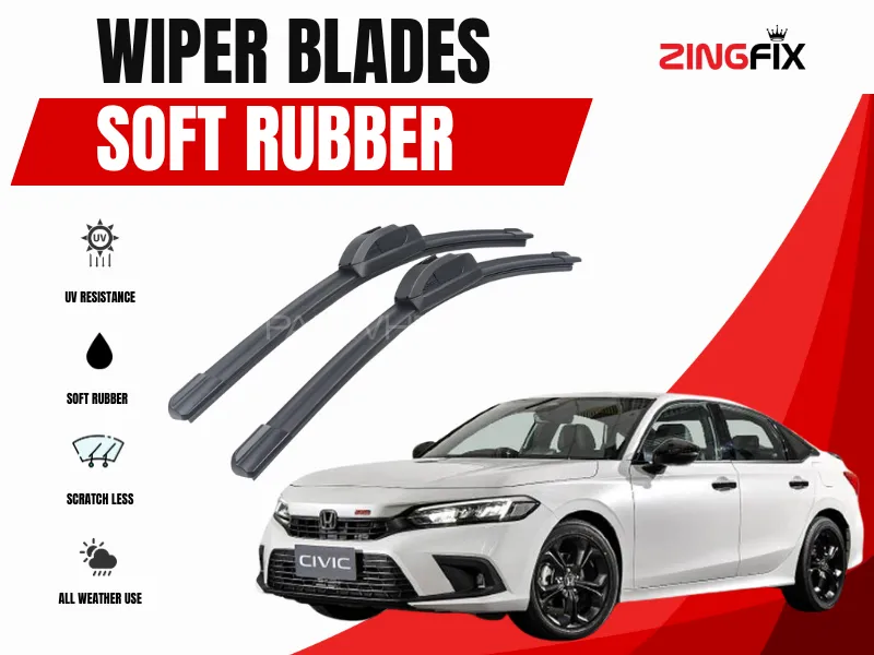 Zingfix Soft Rubber Wiper Blade for Honda Civic (2022-2024) Image-1