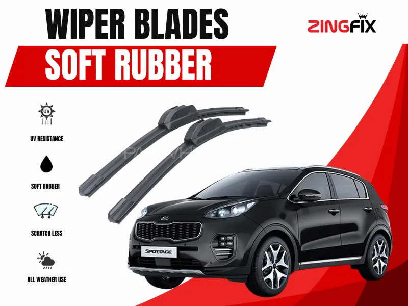 Zingfix Soft Rubber Wiper Blade for KIA Sportage (2020-2024) Image-1