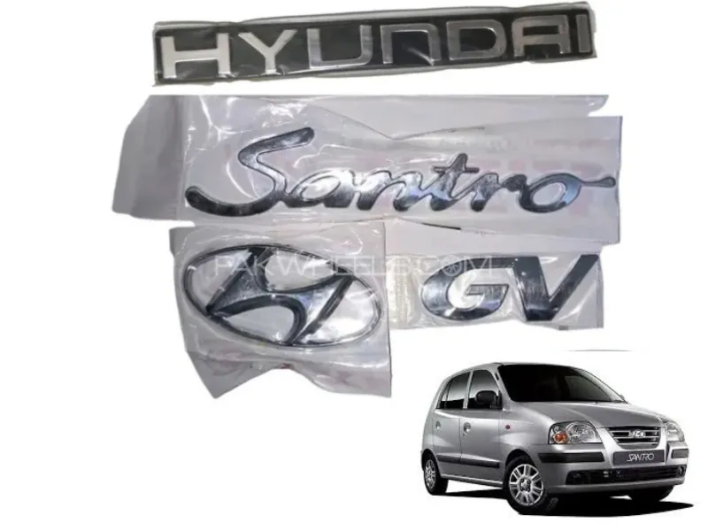 Hyundai Santro 2003-2014 Monogram Logo - Full Set Image-1
