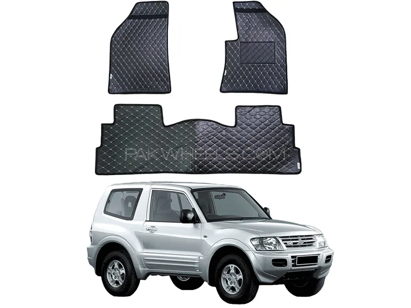Mitsubishi Pajero 7D Floor Mat ( Flat Style ) 3PCS - Model 1999-2005 Image-1