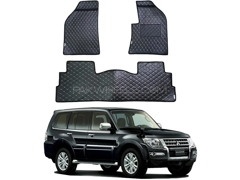 Mitsubishi Pajero 7D Floor Mat ( Flat Style ) 3PCS - Model 2006-2018 Image-1