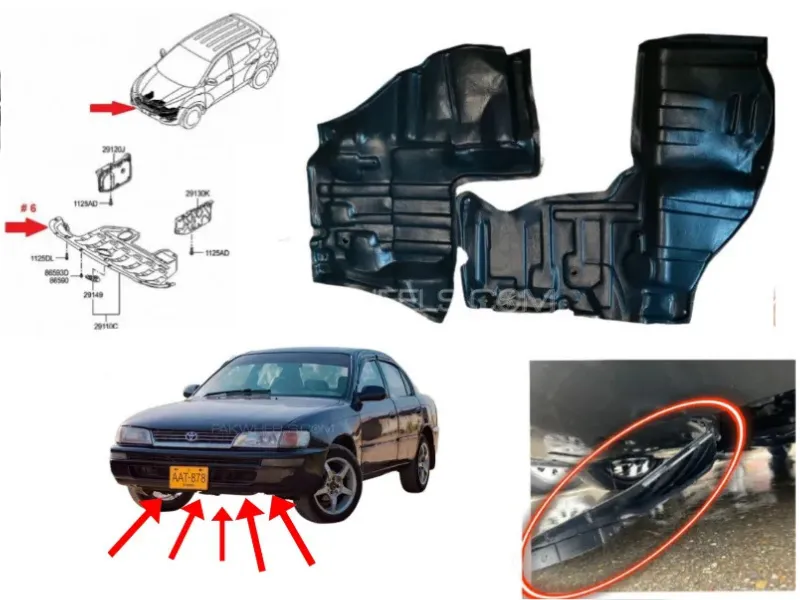 Toyota Corolla 1994-2002 Engine Shield | 2 Pcs Set Image-1