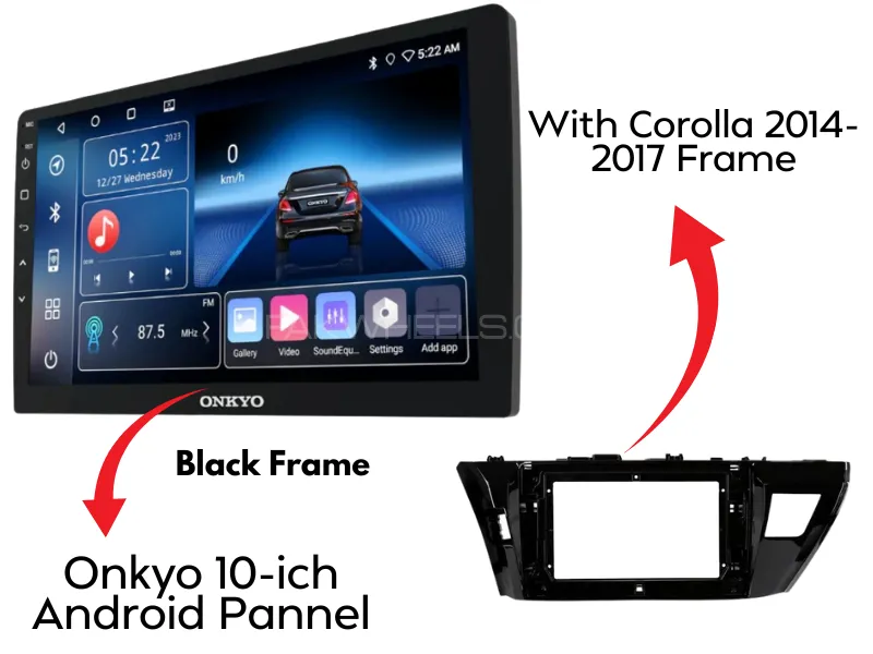 Toyota Corolla 2014-2017 Original Onkyo X-QD1120 Android Panel with Black Frame 10-Inch | 2+32GB | Image-1