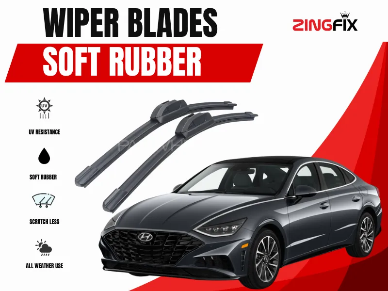 Zingfix Soft Rubber Wiper Blade for Hyundai Sonata (2021-2024) Image-1