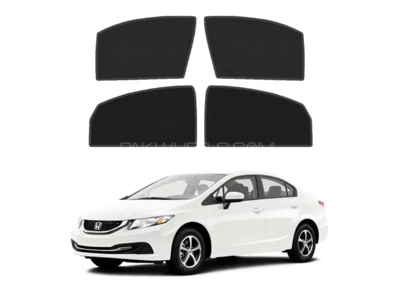 Honda Civic (Rebirth) 4 Pcs Sunshades/Curtains (2013-2015) Image-1