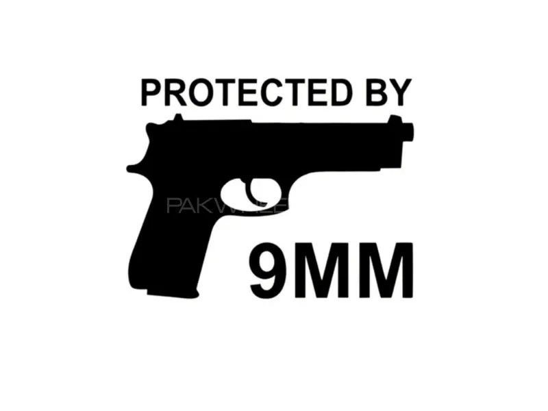 Personalized (9mm Gun) Car/Bike Decal  Image-1