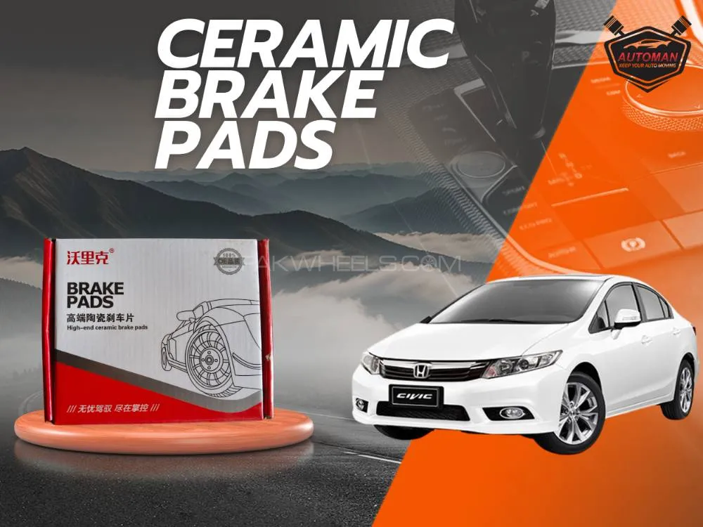 Premium Front Ceramic Brake Pads for Honda Civic 2012-2016 – Hi-Track Performance, Low Dust, Quiet & Image-1
