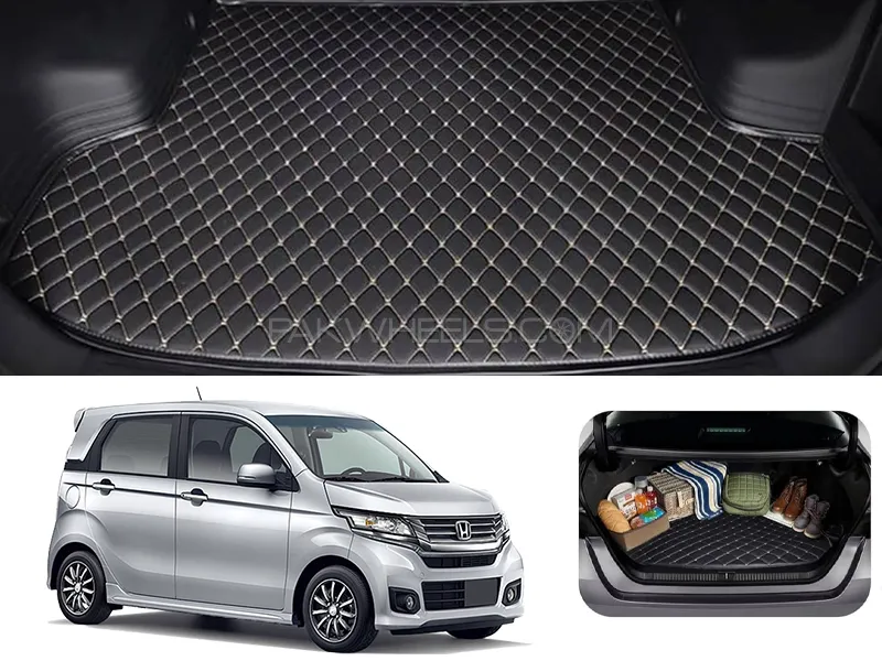 Honda N Wgn 7D Custom Car Trunk Mat - Model 2013-2019 Image-1