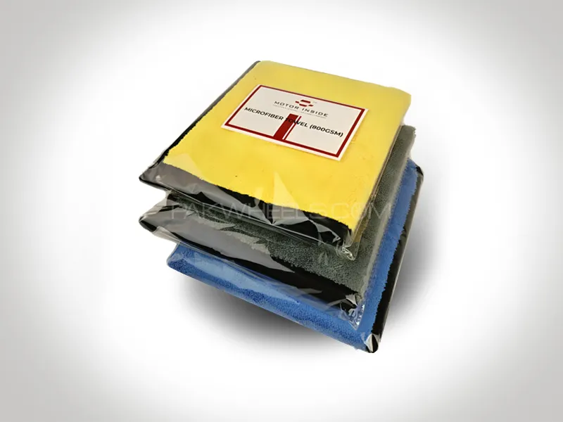 Motor Inside Microfiber Towel 800 GSM 40 X 40 (Pack of 3) Image-1