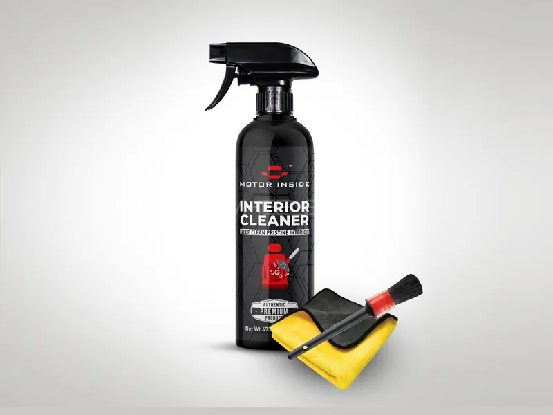 Motor Inside Interior Cleaner with Microfiber Towel & Detailing Brush Image-1