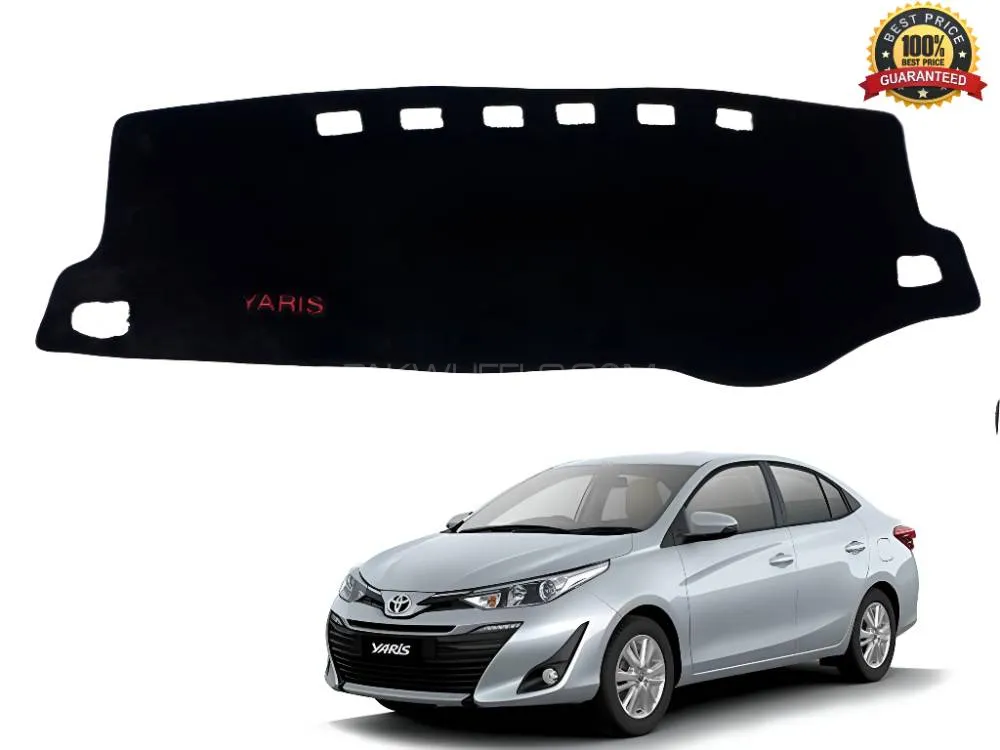 Toyota Yaris 2019 - 2024 Dashboard Mat - Velvet Dashboard Mat - Non Slip Dashboard Mat Fur. Image-1