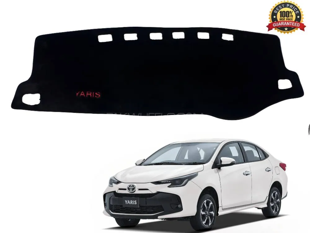 Toyota Yaris 2025 Dashboard Mat - Velvet Dashboard Mat - Non Slip Dashboard Mat Fur. Image-1