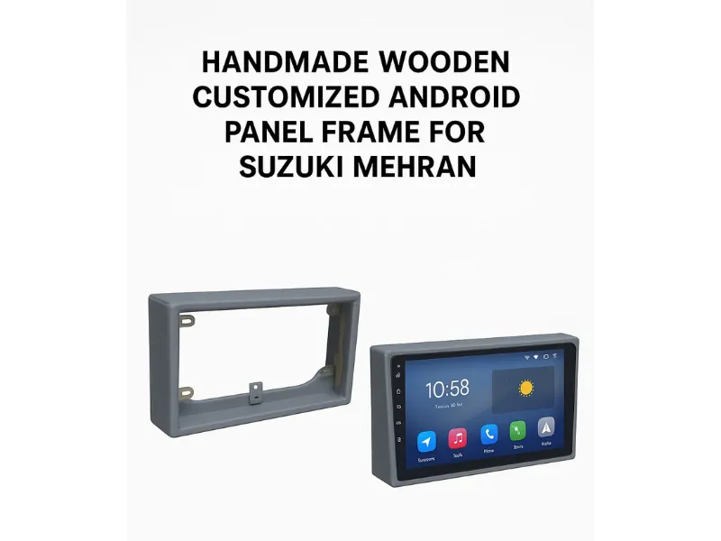 Suzuki Mehran Customized Hand Made Wooden Android Panel Frame Image-1