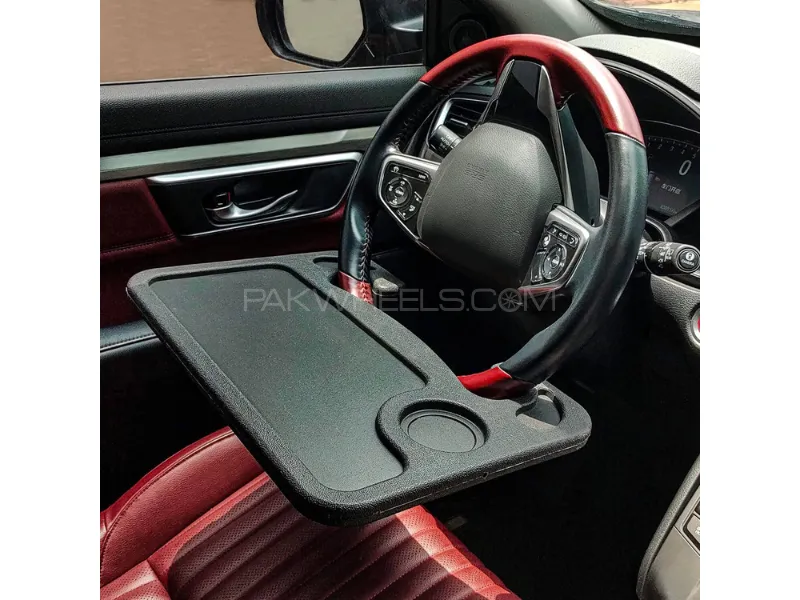 Universal Car Steering Wheel Desk | Portable Multi-Function Tray for Laptop, Work & Meals Image-1