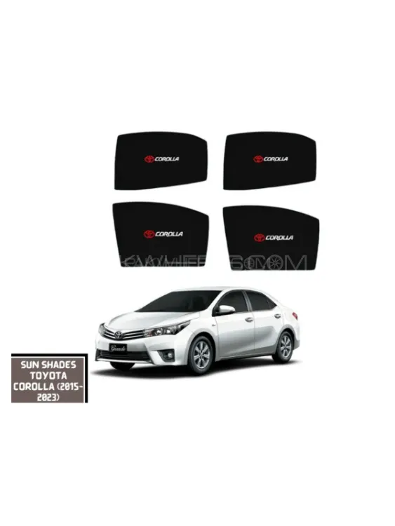 High Quality Toyota Corolla 2015-2025 Car Window shades | Sun shades fabric | Car black sun shades Image-1