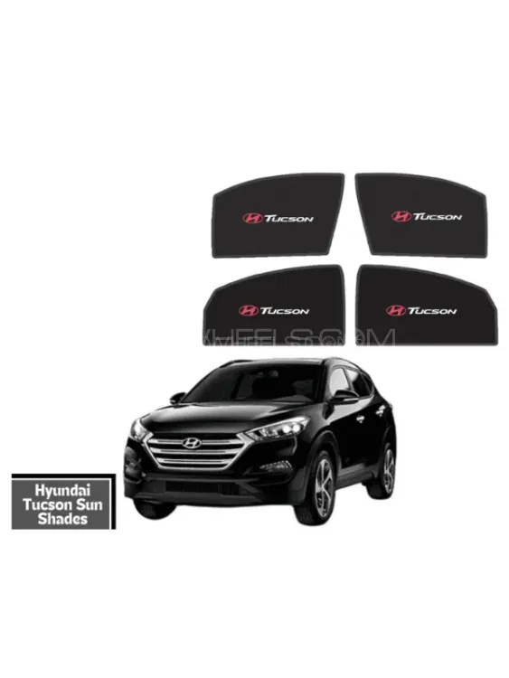  Hyundai Tucson Car Window shades | Sun shades fabric | Car black sun shades window Image-1
