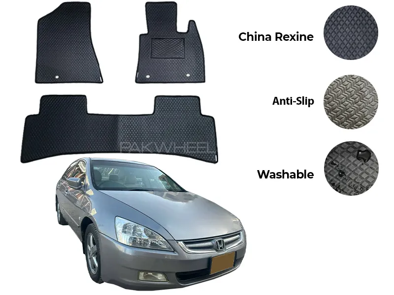 Honda Accord CL5 China Rexine Floor Mat 3PCS - Model 2002-2007 Image-1