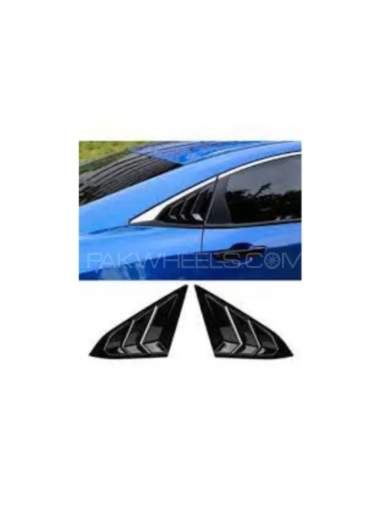 Honda Civic 2016-2021 Carbon Fiber Quarter Lower Image-1