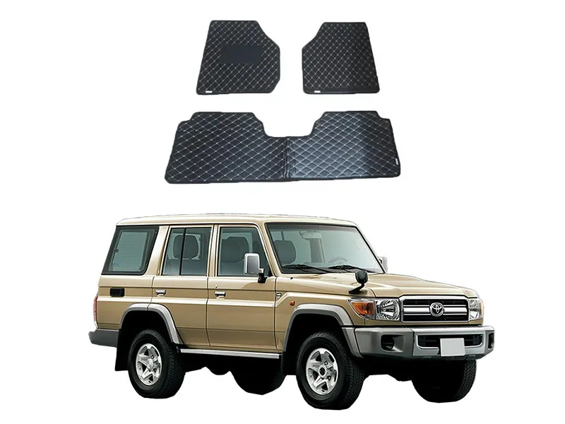 Toyota Prado FJ70 7D Floor Mat ( Flat Style ) 3PCS - Model 1988-1995 Image-1