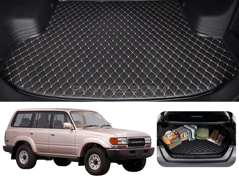 Toyota Prado FJ80 7D Custom Car Trunk Mat - Model 1990-1998 Image-1