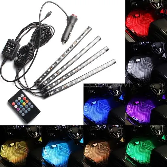 12 Led RGB Atmosphere light for Car Interior Image-1