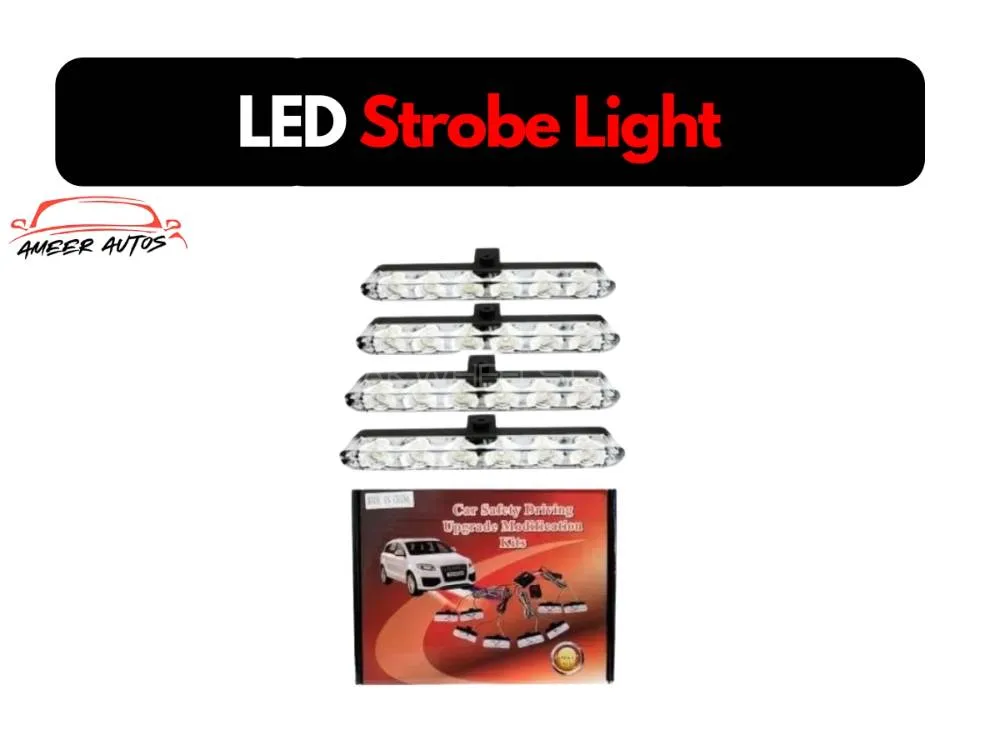 4PCS LED Strobe Light Set with Flash + Still Modes – Orange with Federal Remote Image-1
