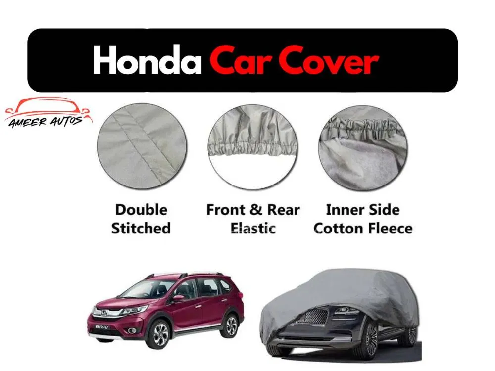 Honda BR-V 2017-2022 PVC Cotton Double Stitched Car Top Cover Image-1