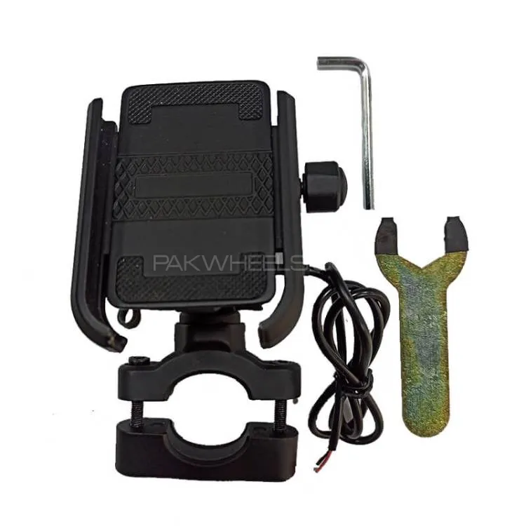 Universal HJG Bike Mobile Holder With charging Port In Premium Quality 1 Pc Image-1
