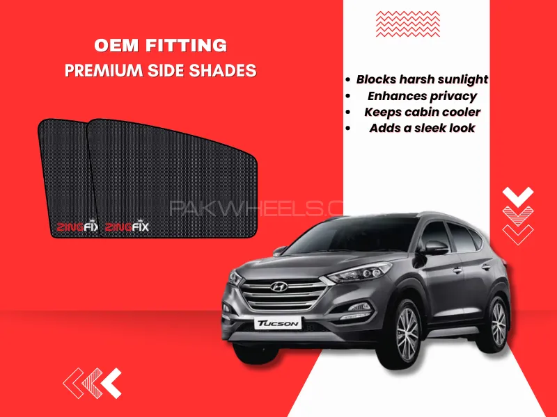 Zingfix Premium Mesh Foldable Side Window Shades for Hyundai Tucson – Sun Protection & Privacy  Image-1