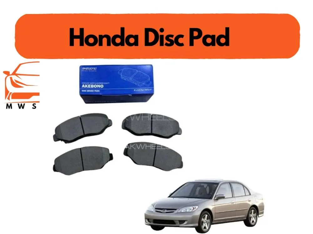 Honda Civic 2000-2004 Front Disc Pad Akebono Japan AN-376wk Image-1