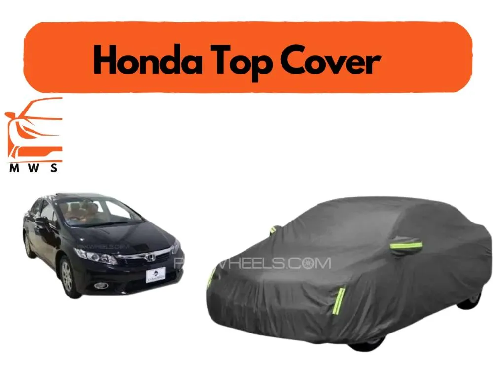 Honda Civic 2013-2015 Top Cover | Grey Double Layer Protection | Waterproof & Heatproof Shield Image-1