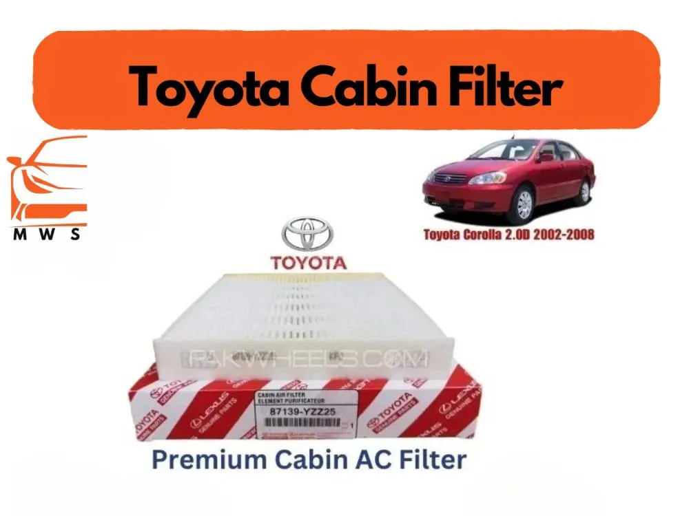 Toyota Corolla 2.OD 2002-2008 Premium Quality Cabin Filter - Imported Image-1