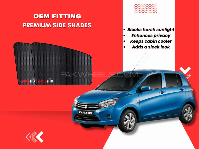 Zingfix Premium Mesh Foldable Side Window Shades for Suzuki Cultus (2017-2025) Image-1