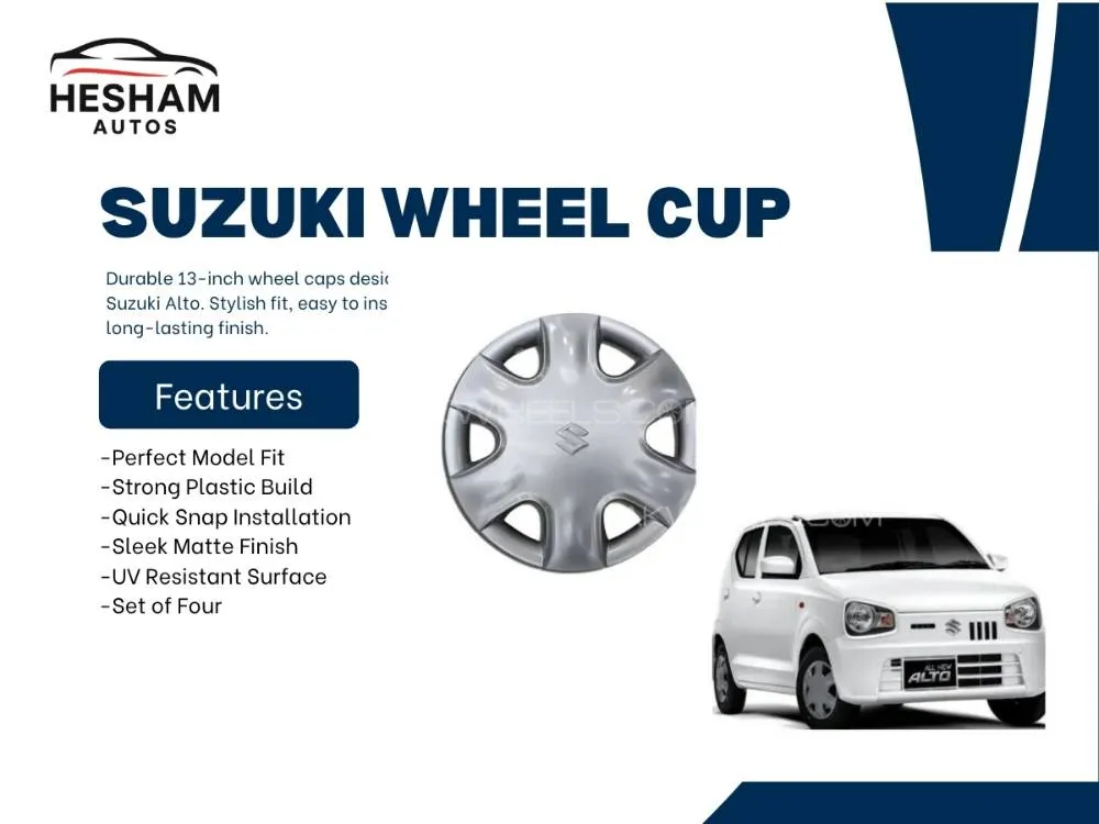 4PCS Suzuki Alto 2019-2025 13inch Wheel Cap Image-1