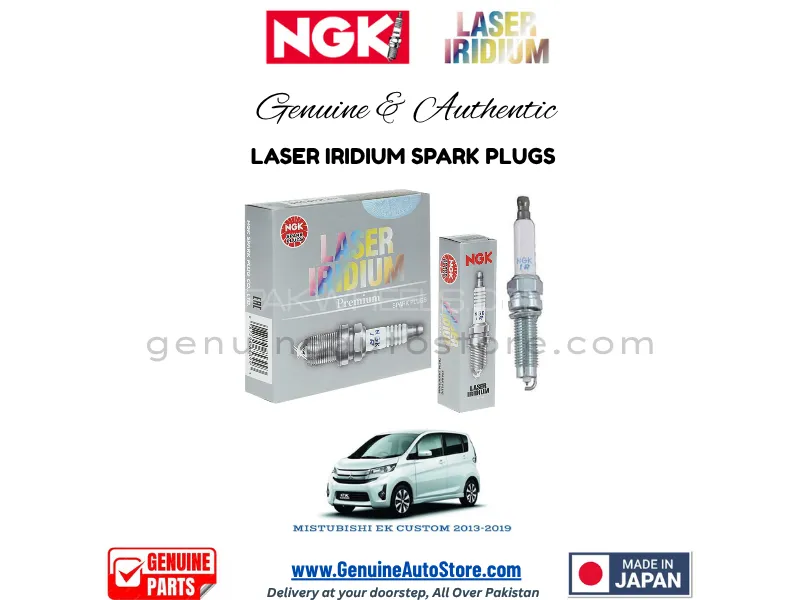 Mitsubishi  EK Custom 2013-2019 NGK LASER IRIDIUM SPARK PLUG - 3 PIECES Image-1