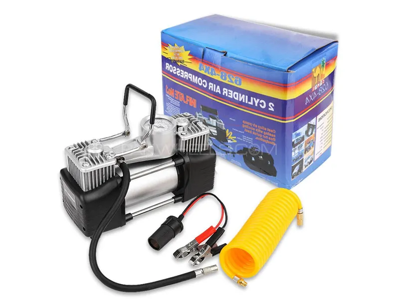 Portable Car Air Compressor – 12V Tire Inflator with Digital Gauge Image-1